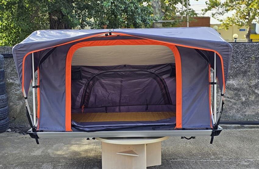 Yellow color roof top tent